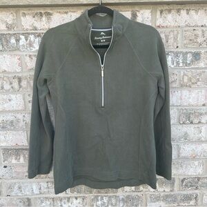 Tommy Bahama Women's Olive Zip-Up Sweater